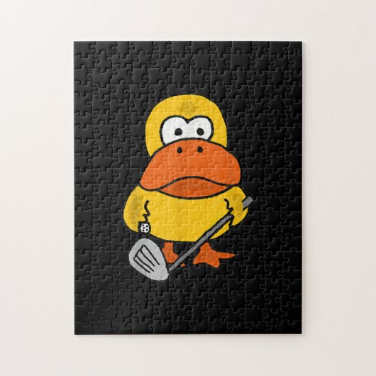 Smiletodays Funny Duck die Golf speelt Legpuzzel (Verticaal)