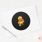 Smiletodays Funny Duck die Golf speelt Ronde Sticker (Envelop)