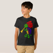 Smiletodaytees Funky Turtle Dancing Kokopelli T-shirt (Voorkant volledig)