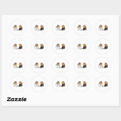 Smiletodaytees Funny Sloth Bruid en bruidegom brui Ronde Sticker (Vel)