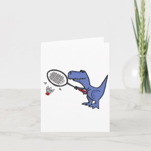 Smiletodaytees Leuke T-rex dinosaurus spelen Badmi Kaart