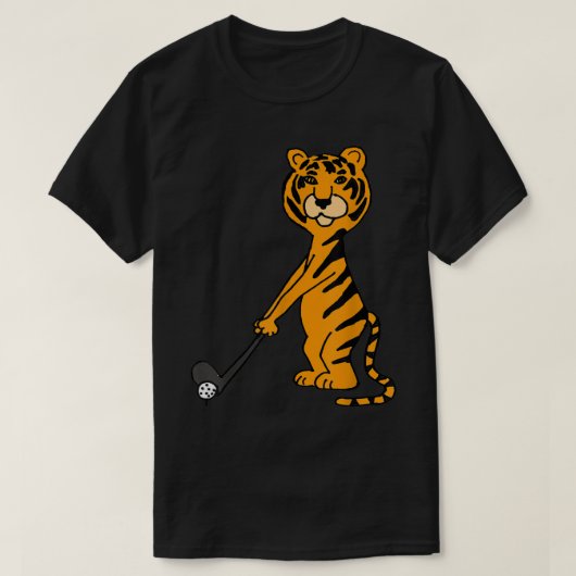 Smiletodaytes Cool Tiger Cat Plays Golf T-shirt (Design voorkant)