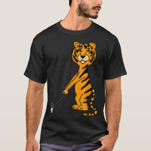 Smiletodaytes Cool Tiger Cat Plays Golf T-shirt