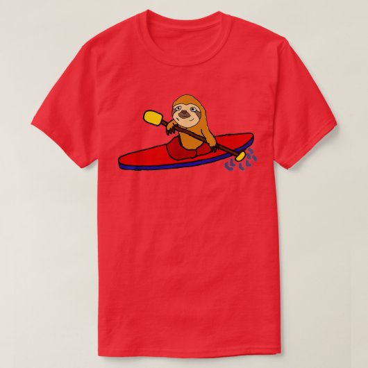 Smiletodaytes Funny Sloth Kayaking T-shirt (Design voorkant)