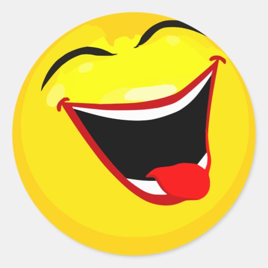 Smiley-304294.png Ronde Sticker (Voorkant)