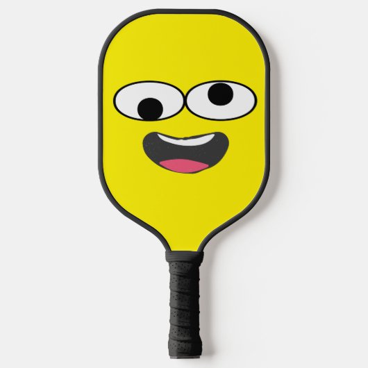 Smiley Beats – Leuke Gezicht Pickleball Paddle (Voorkant)