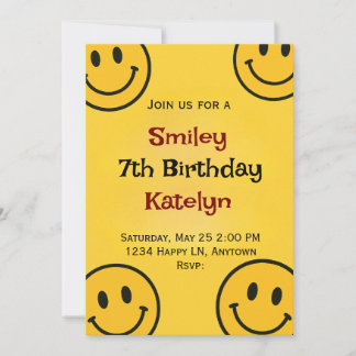 Smiley Birthday Kaart