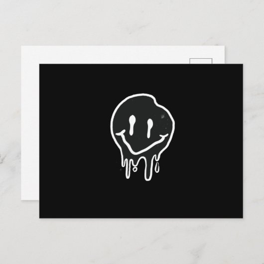 Smiley black briefkaart (Voorkant / Achterkant)