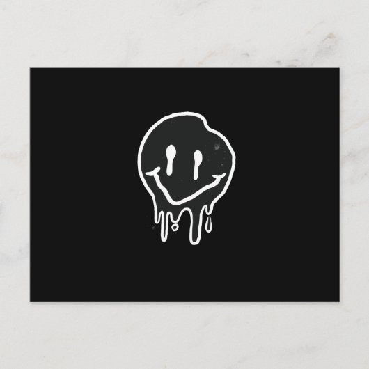 Smiley black briefkaart (Voorkant)