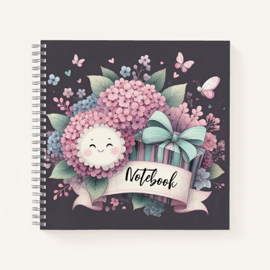Smiley Blossoms – Mooie bloemencadeau-notitieboek  Notitieboek (Voorkant)