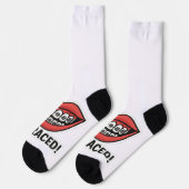 Smiley Braces Leuke Sticker – Kleurrijke Lippen Sokken (Links)