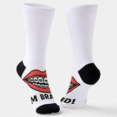 Smiley Braces Leuke Sticker – Kleurrijke Lippen Sokken (Gebogen)