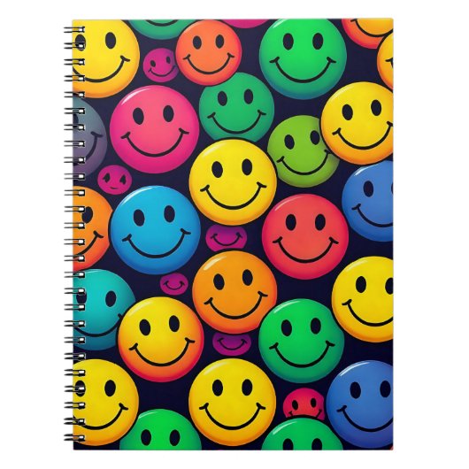 Smiley Button Notebook  Notitieboek (Voorkant)