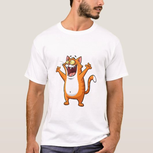Smiley Cat Vibes T-shirt (Voorkant)