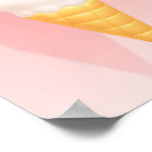 Smiley Cone: 3D Schattig Honden Ijs Karakter Kunst Poster (Hoek)
