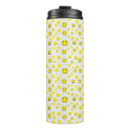 Smiley Daisies Pattern – Happy Flower Face Design Thermosbeker