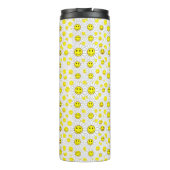 Smiley Daisies Pattern – Happy Flower Face Design Thermosbeker (Achterkant)