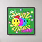 Smiley face ポップなクリスマス♡ canvas afdruk (Voorkant)