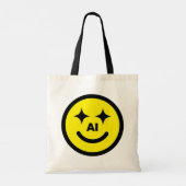 Smiley Face AI™ Boodschappentas Tote Bag (Achterkant)