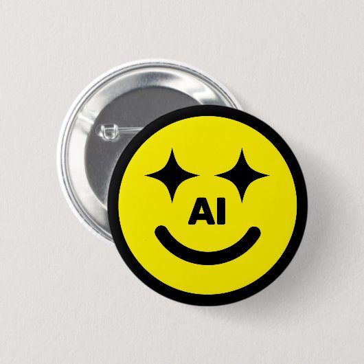 Smiley Face AI™ Button (Voorkant /achterkant)
