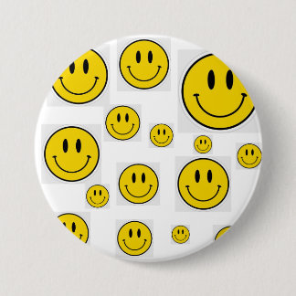 Smiley Face Broche Ronde Button 7,6 Cm