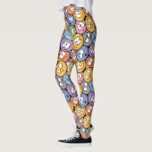 Smiley Face Emoji patroon Leggings (Links)