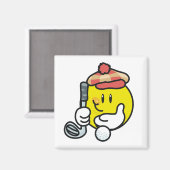 Smiley Face Golf T-shirts en geschenken Magneet (Voorkant / Achterkant)