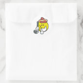 Smiley Face Golf T-shirts en geschenken Ronde Sticker (Tas)