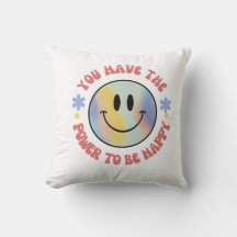 SMILEY FACE HAPPY PILLOW
