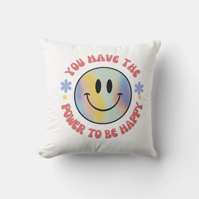 SMILEY FACE HAPPY PILLOW KUSSEN (Voorkant)