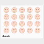 Smiley Face Heart Eyes | SINAASAPPEL Ronde Sticker (Vel)