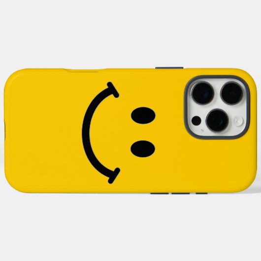Smiley Face iPhone Case () (Achterkant (horizontaal))