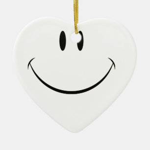 Smiley face keramisch ornament