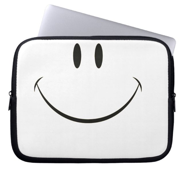 Smiley face laptop sleeve (Voorkant)
