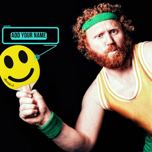 Smiley Face Ping Pong Paddle Tafeltennisbatje