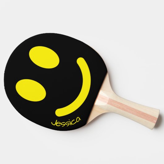 Smiley Face Ping Pong Paddle Tafeltennisbatje (Zijkant)