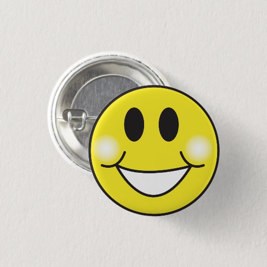 Smiley-Face Ronde Button 3,2 Cm (Voorkant /achterkant)