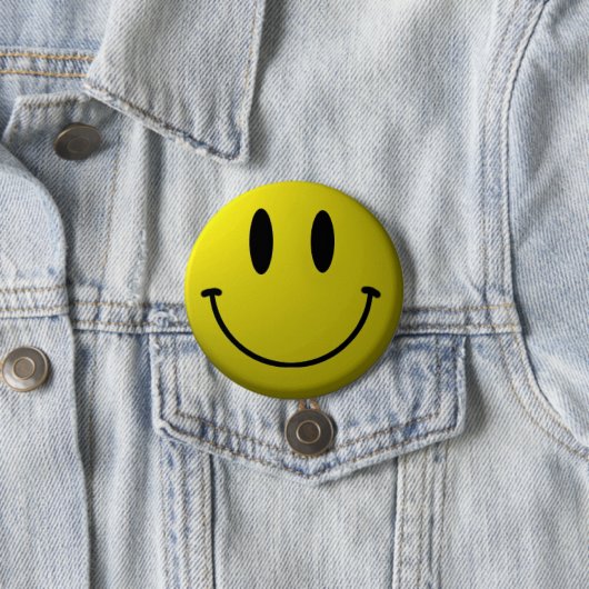 Smiley-Face Ronde Button 7,6 Cm (In situ)