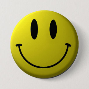 Smiley-Face Ronde Button 7,6 Cm