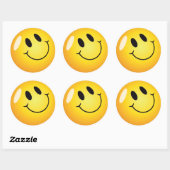 Smiley Face Ronde Sticker (Vel)