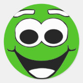 Smiley Face Ronde Sticker (Voorkant)