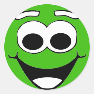Smiley Face Ronde Sticker