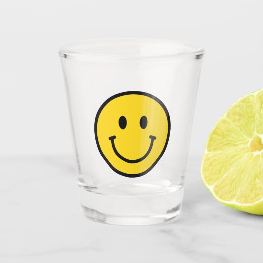Smiley face shotglas. Leuk emoji  Shot Glas (Voorkant)