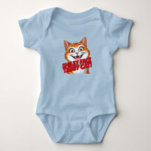 Smiley Face Tabby Kat!!! Baby BodyPak Romper (Voorkant)
