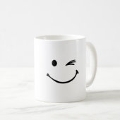 SMILEY FACE WINK MOK, HAPPY COFFEE MOK (Voorkant rechts)