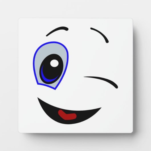 SMILEY FACE WINKEN FOTOPLAAT (Voorkant)