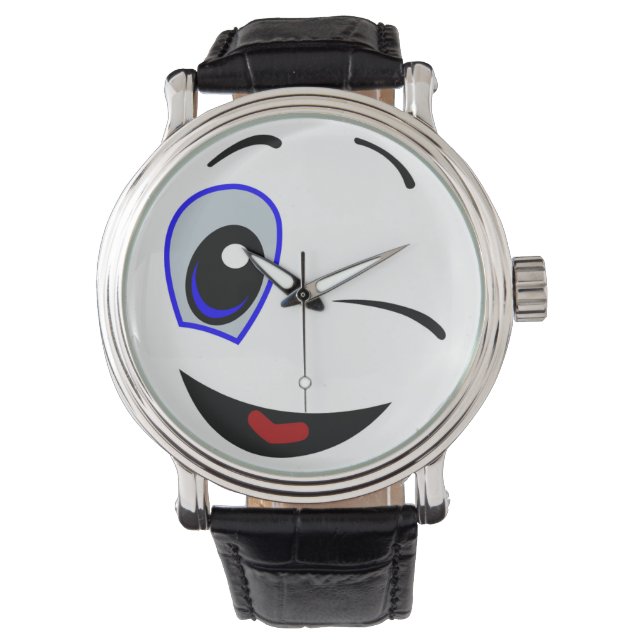 SMILEY FACE WINKEN HORLOGE (Voorkant)