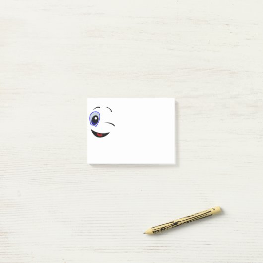 SMILEY FACE WINKEN POST-IT® NOTES (Op bureau)