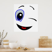 SMILEY FACE WINKEN POSTER (Keuken)