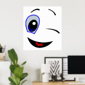 SMILEY FACE WINKEN POSTER (Thuiskantoor)